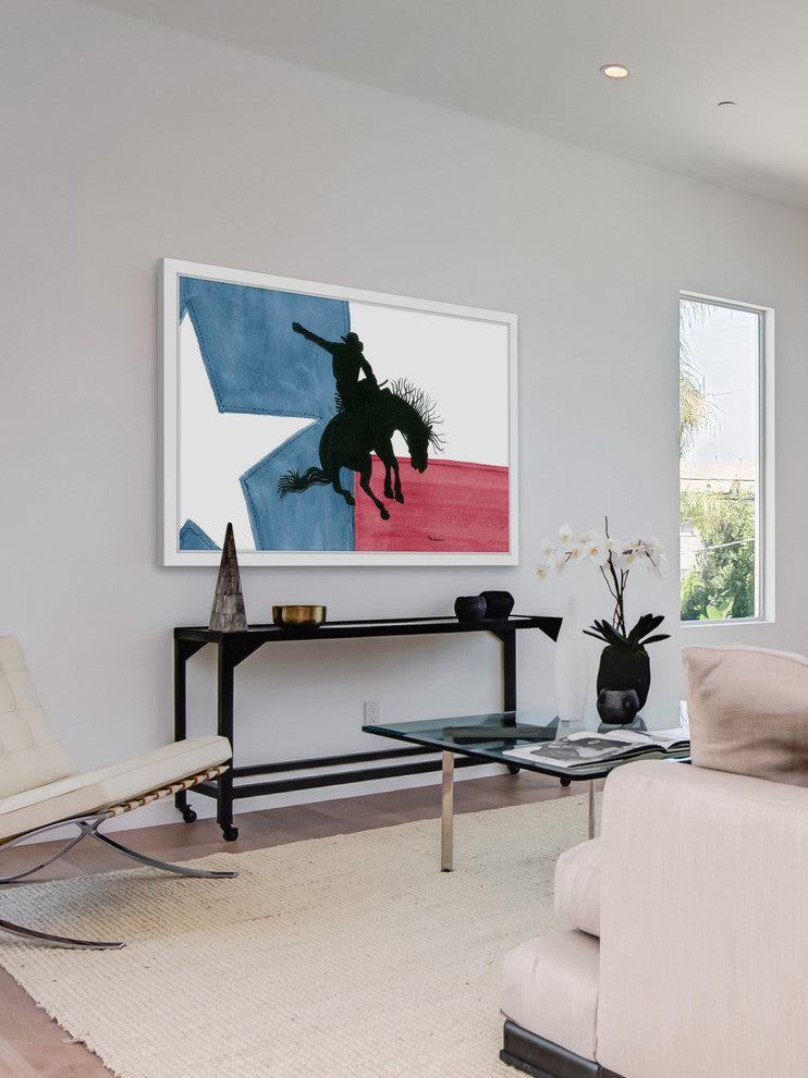 "Iconic Texas" Framed Painting Print, 30"x20"