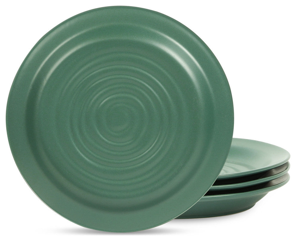 Stone Lain Orbit Stoneware Salad Plate Set of 4, Green