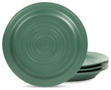Stone Lain Orbit Stoneware Salad Plate Set of 4, Green
