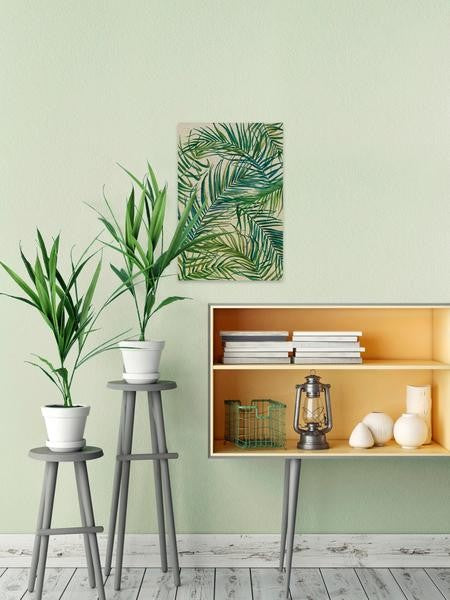 "Palm Leaves on Sunday" Painting Print on Wrapped Canvas, 40"x60"