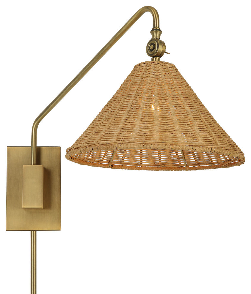 Uttermost 22571 Phuvinh 1 Light Rattan Shade Sconce