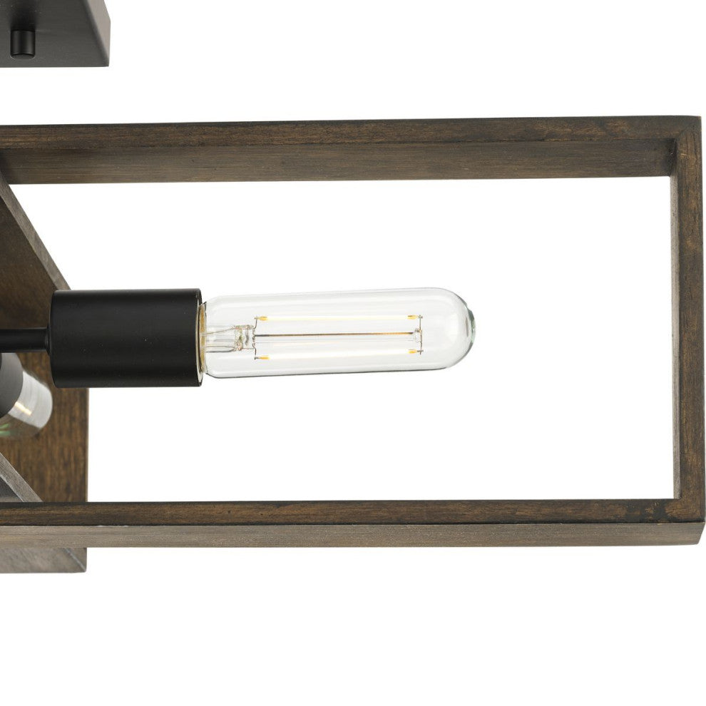 Boundary Collection 24" 4-Lt Semi-Flush Mount Light, Matte Black
