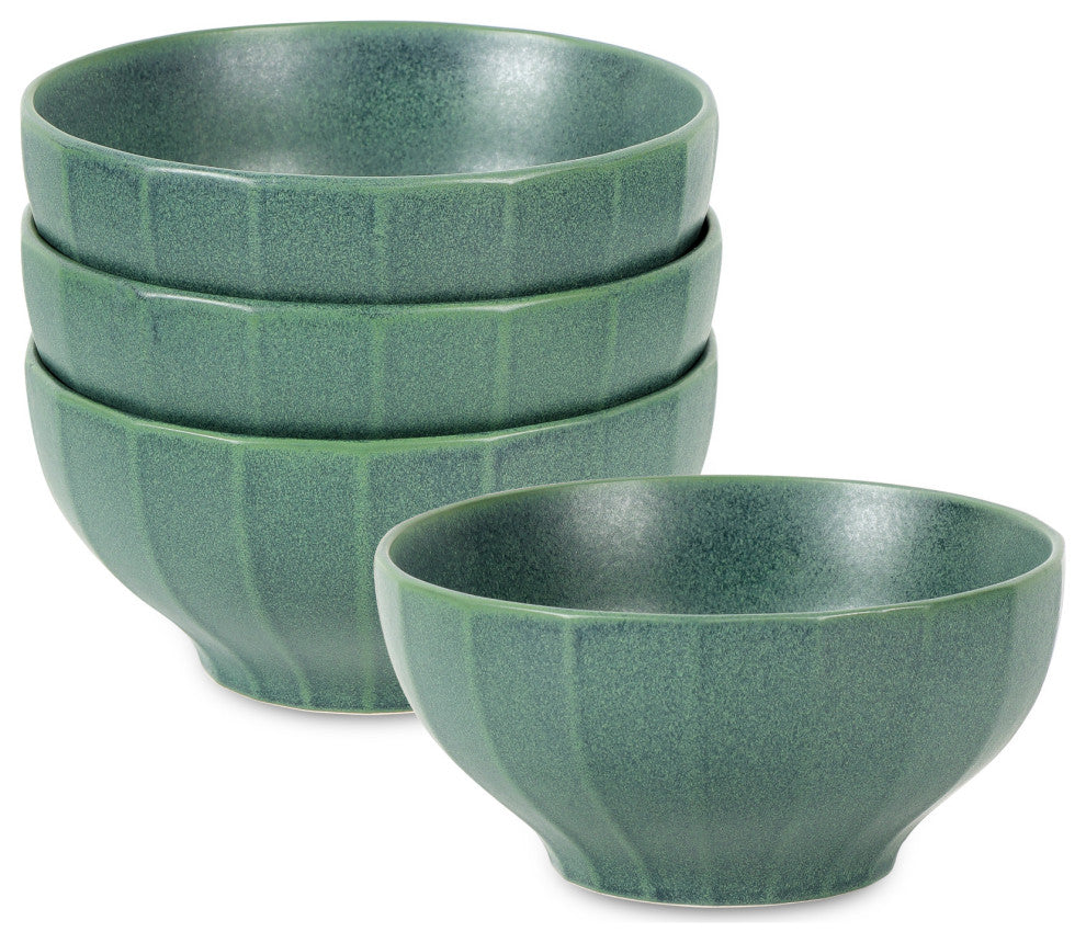 Stone Lain Rio Stoneware Bowl Set of 4, Green