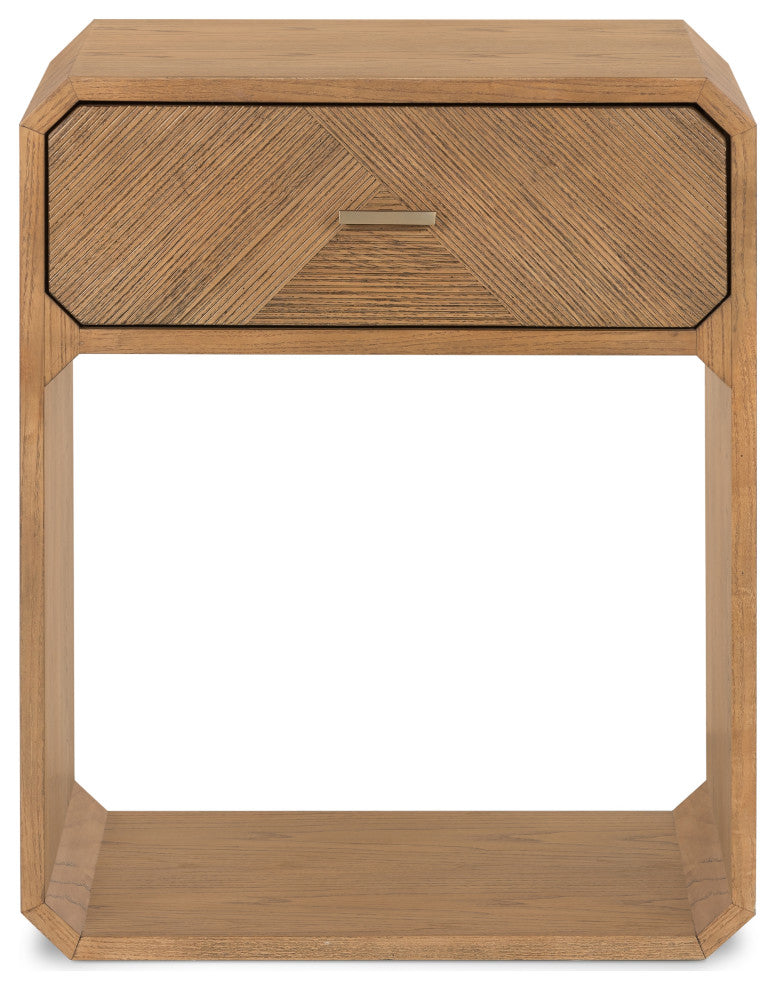 Caspian Nightstand-Natural Ash Veneer