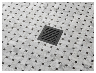Delta DT062412 4" Tile-In Square Shower Drain - Brilliance Stainless