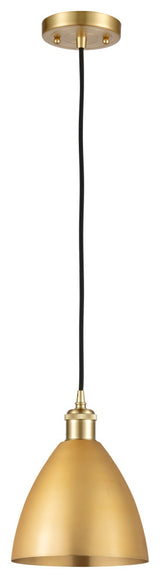 Ballston Dome Mini Pendant, Satin Gold, LED