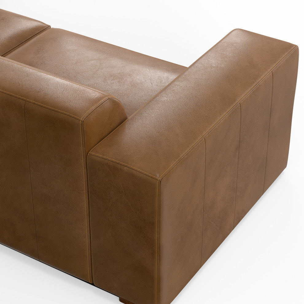 Rex Corner Sectional Modular Sofa in Genuine Leather