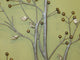 Contemporary Flower Branch Wall Art, Modern Silver Metal