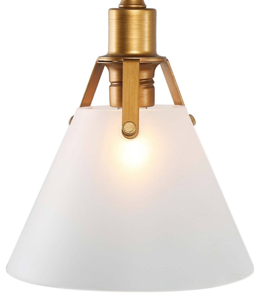 LNC Modern 3-Light Distressed Gold Linear Kitchen Island Chandelier