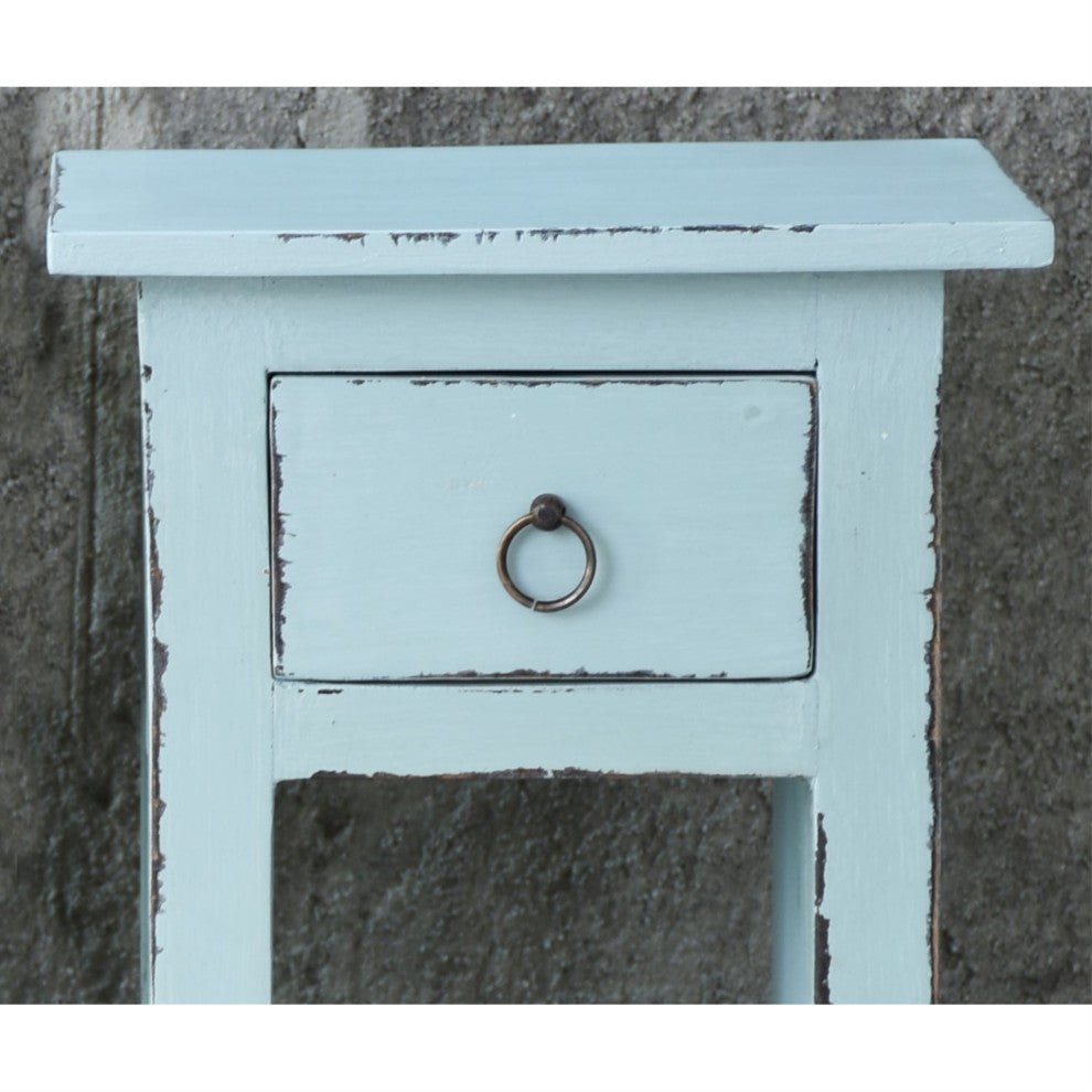 Sunset Trading Cottage Narrow Side Table, Sky Blue