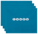 18"x14" Laugh, Word Print Placemat, Blue, Set of 4
