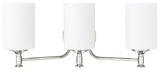 3 Light 21.625 in. Polished Nickel Vanity Light