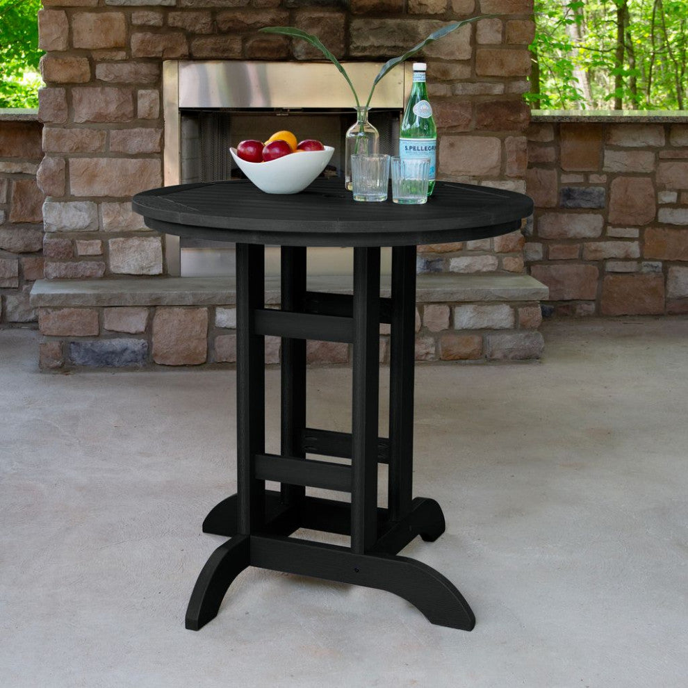 Round Counter-Height Dining Table, 36'', Black