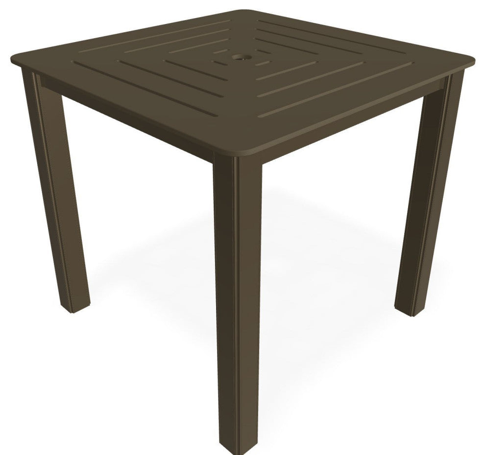 21" Square Marine Grade Outdoor End Table, Beachwood