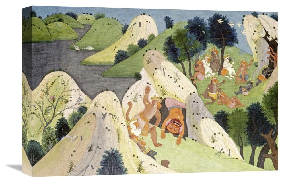 "Hindur and Some Monkey Princes" Artwork, 22" x 14"