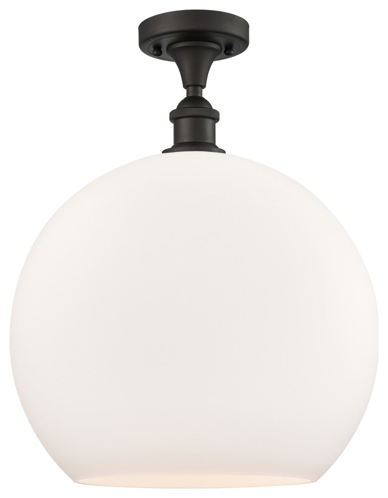 Innovations 516-1C-OB-G121-14-LED 1-Light Semi-Flush Mount, Oil Rubbed Bronze