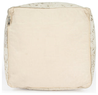 Butler Victorian Hair on Hide With Gold Spots Pouffe