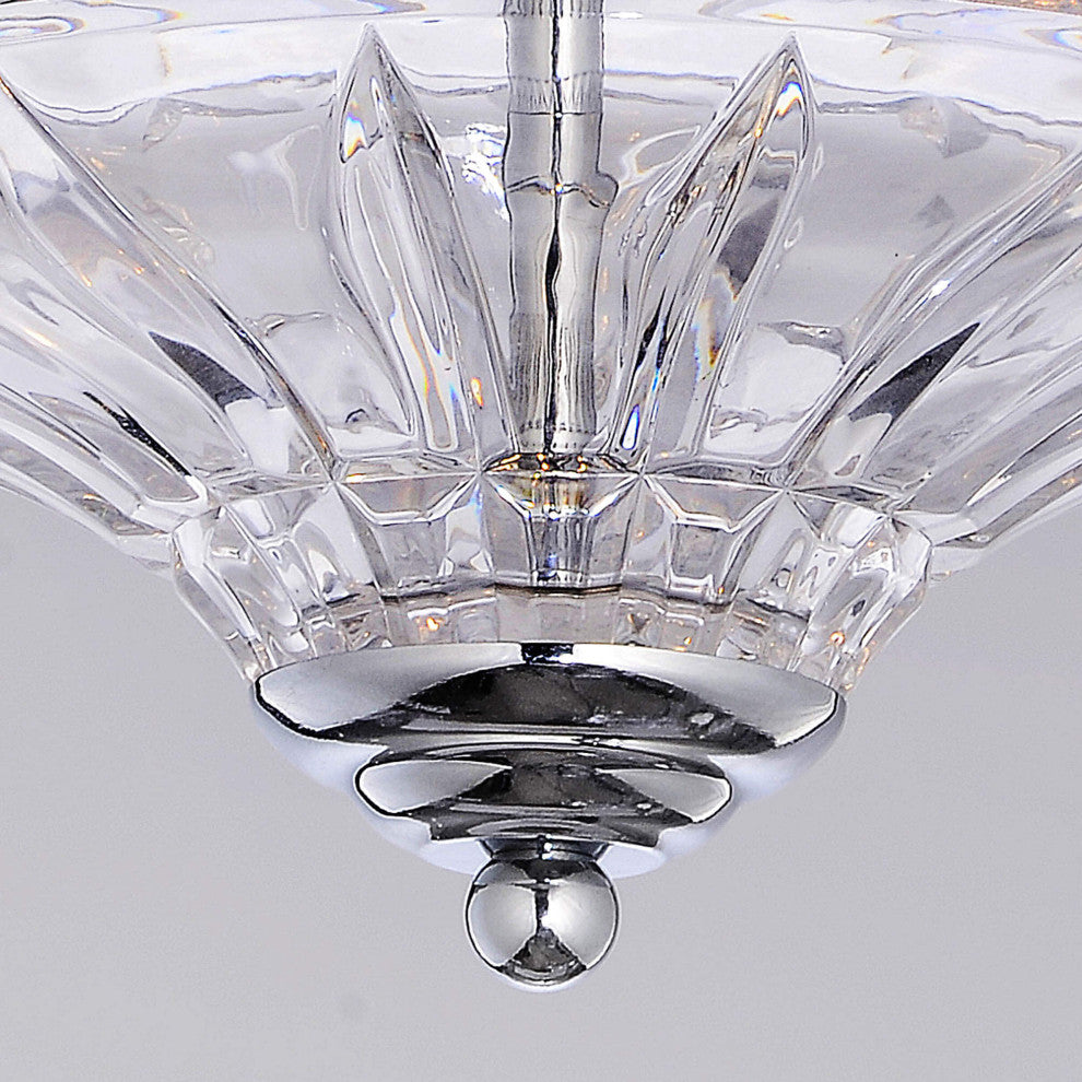 April 3-light Crystal Flush Mount Chandelier