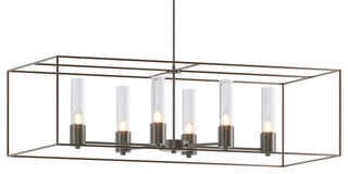 Portico Pendant, Dark Smoke, Bronze Accent