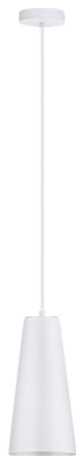 Pratella 1, 1-Light Mini Pendants, White Finish, White Metal Shade
