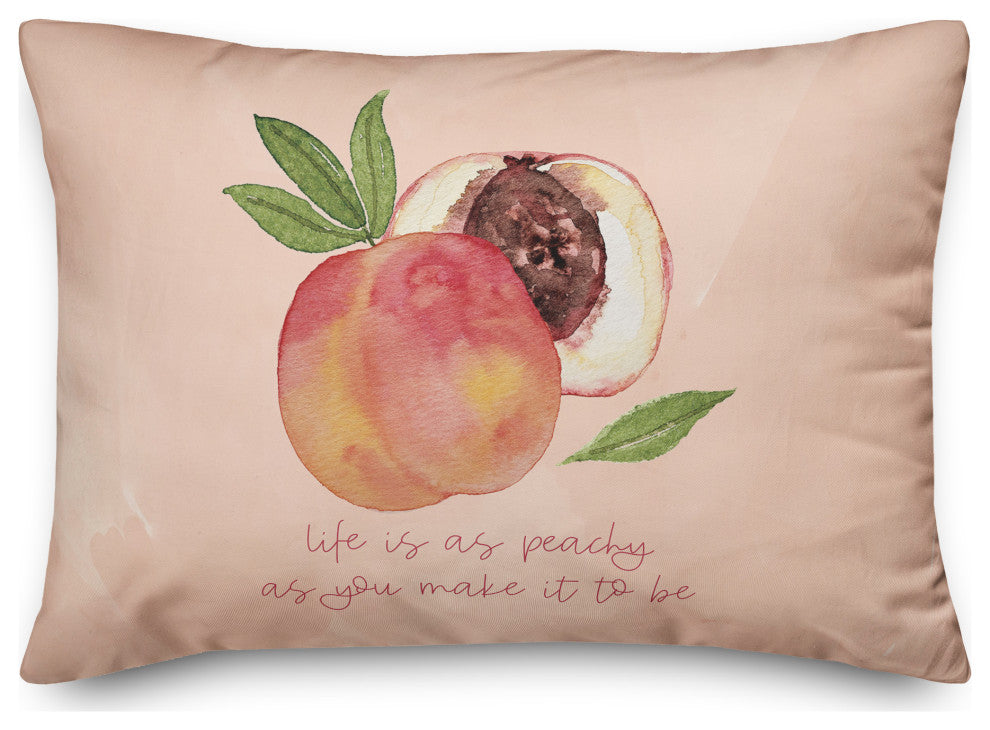 Life As Peachy You Make It Pillow 14x20 Spun Poly Pillow