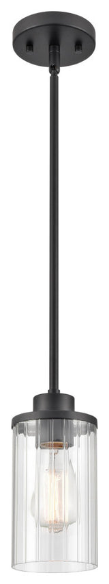 1 Light 45.25" Matte Black Mini-Pendant