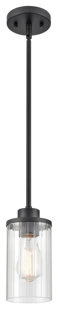 1 Light 45.25" Matte Black Mini-Pendant