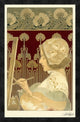 "Woman Painting" Framed Canvas Giclee by Privat Livemont, 21x32"