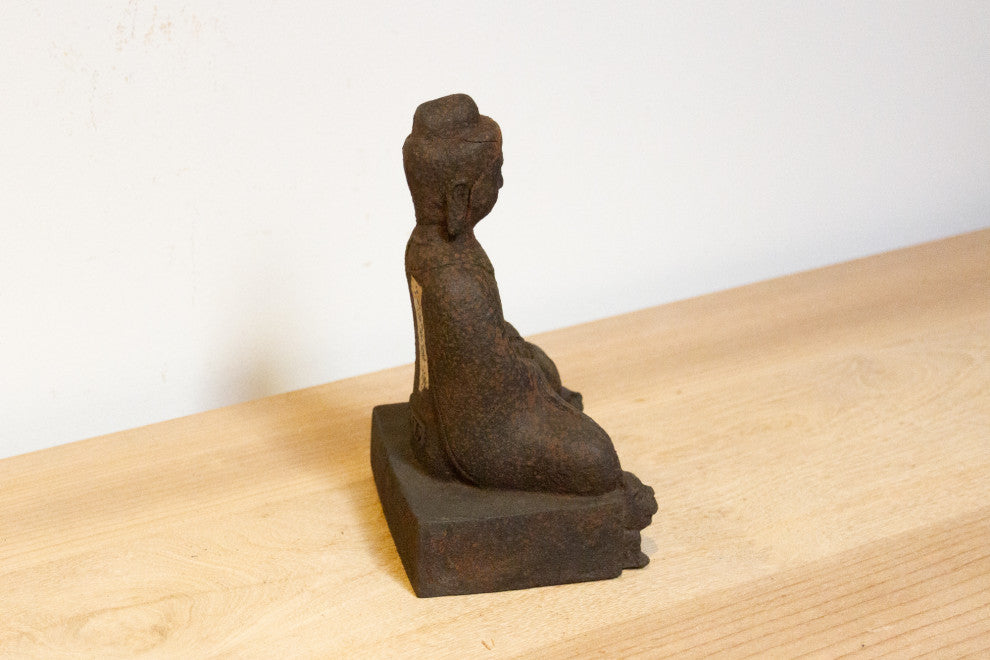 Consigned, Antique Rusted Metal Buddha