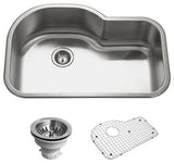 Houzer BSH-3200 Belleo Series Topmount Offset Single Bowl Kitchen Sink