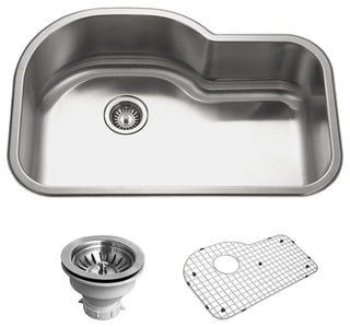 Houzer BSH-3200 Belleo Series Topmount Offset Single Bowl Kitchen Sink