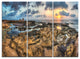 "Rocky African Seashore Panorama" Metal Wall Art, 3 Panels, 36"x28"
