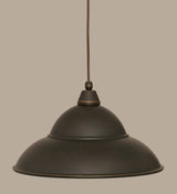 Cord Mini Pendant, Dark Granite/Dark Granite Cone Metal Shade