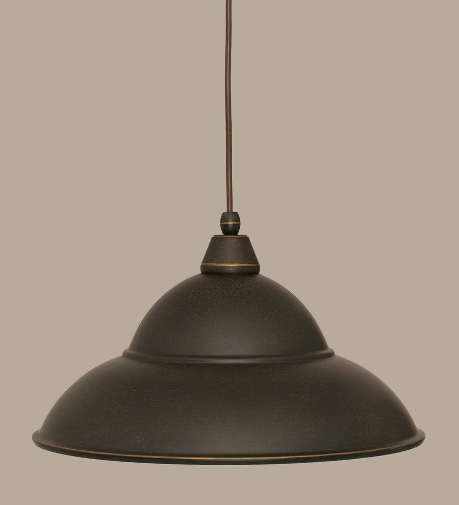 Cord Mini Pendant, Dark Granite/Dark Granite Cone Metal Shade