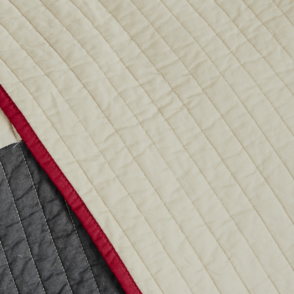 Woolrich Huntington 100% Cotton Oversized Quilt Mini Set, Red