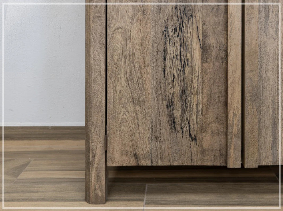 Lotus Rustic Modern 4 Door Multi Purpose Console