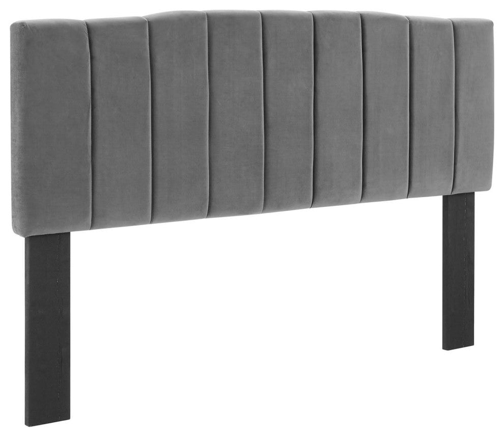 Camilla Channel Tufted King/California King Performance Velvet Headboard