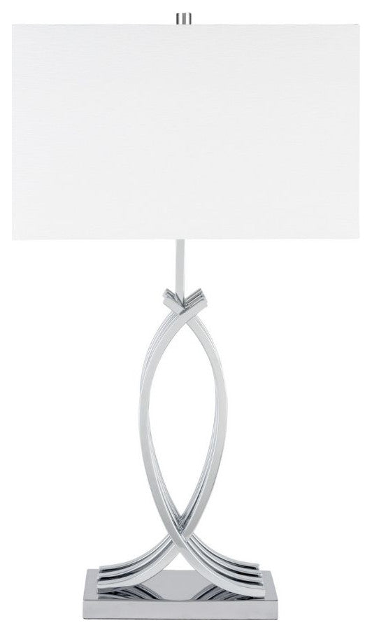 Unity in Chrome LED Table Lamp with USB Charger