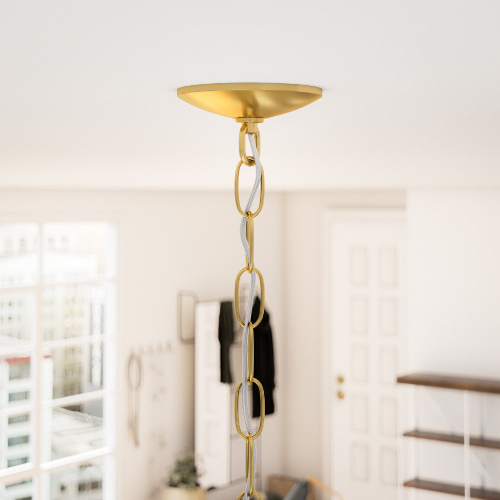 Kenroy 93786GLD 4-Light Pendant, Picket