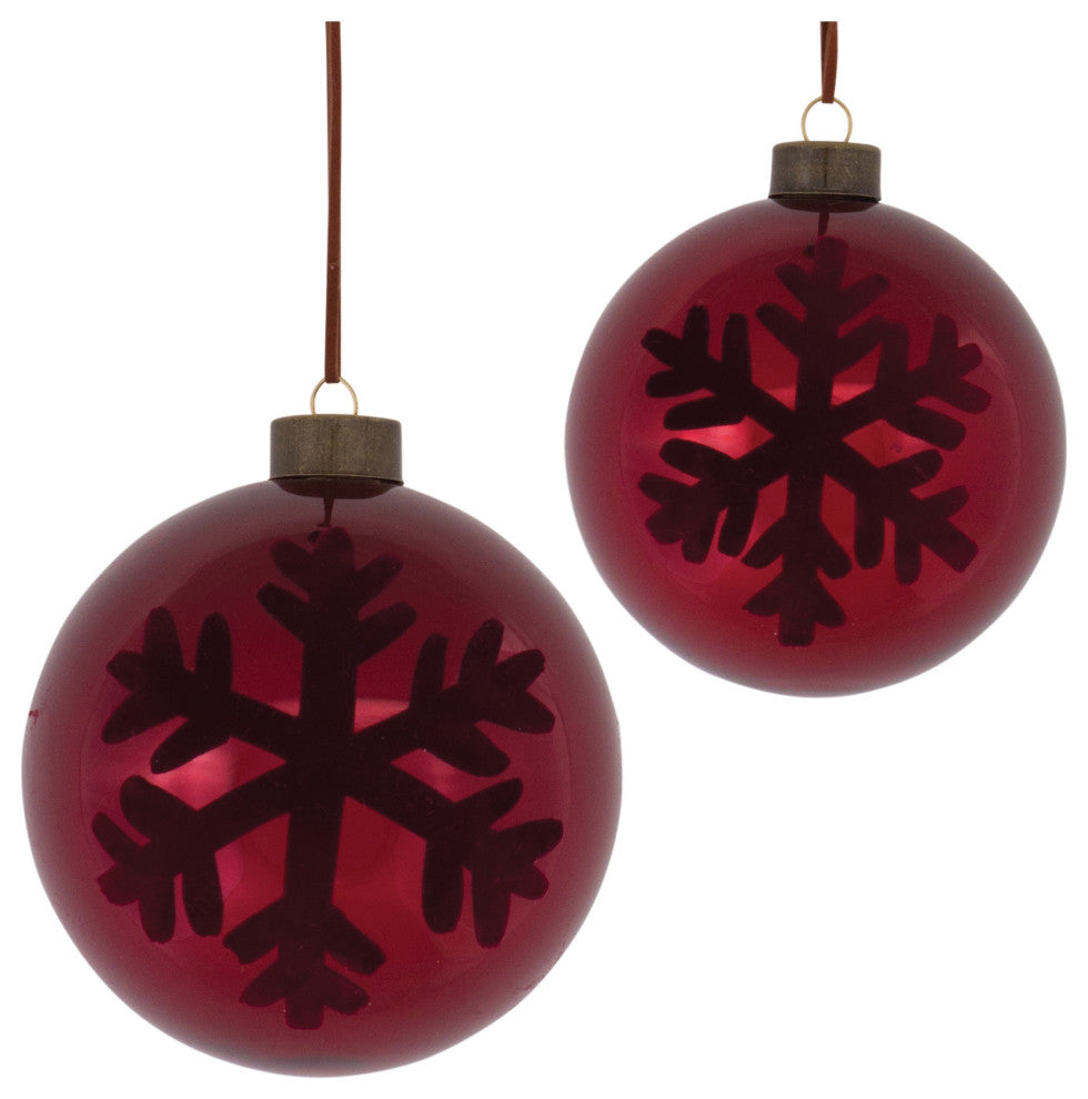 Snowflake Ball Ornament, 6-Piece Set
