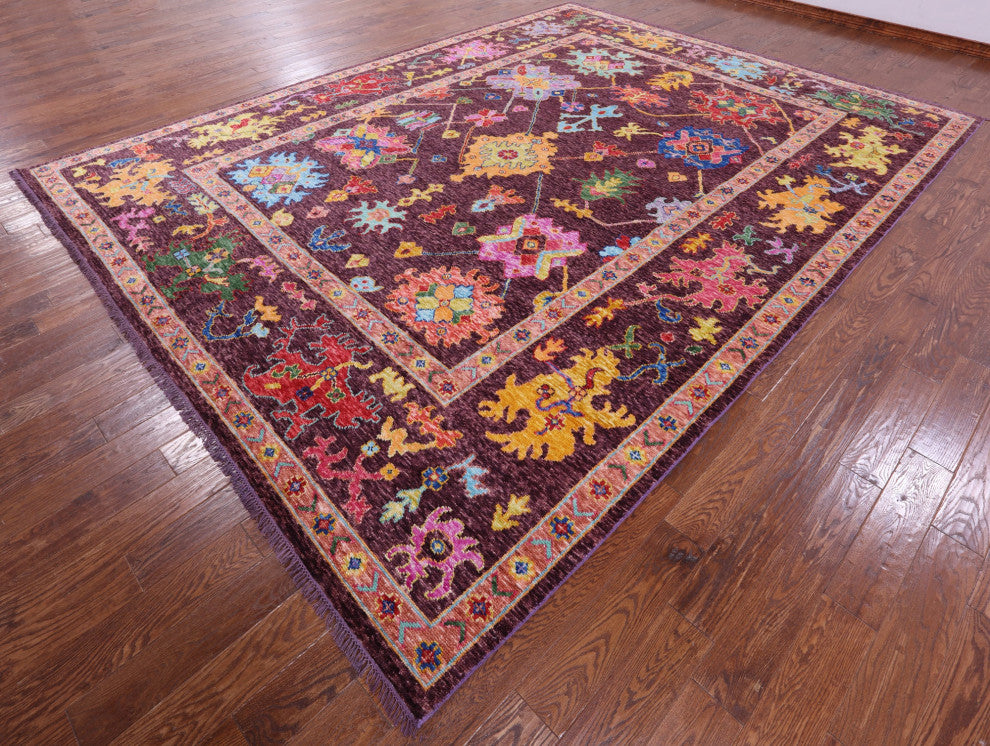 10' 5" X 13' 9" Turkish Oushak Handmade Rug - Q14786