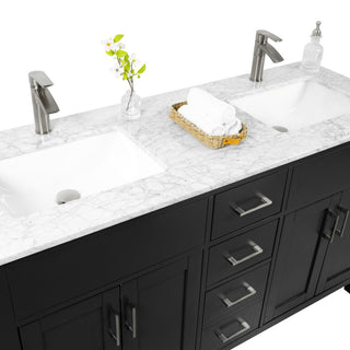 Amaya 60" Double Sink Bathroom Vanity Set, Espresso, 60"