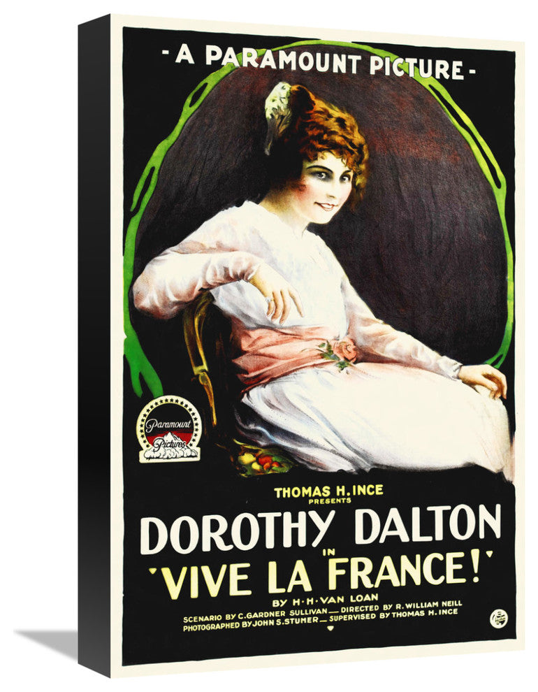 "Vive La France" Stretched Canvas Giclee by Hollywood Photo Archive, 12x18"