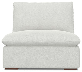 Jasmine Center Armless Sofa Module in Performance Fabric, Cloud Gray