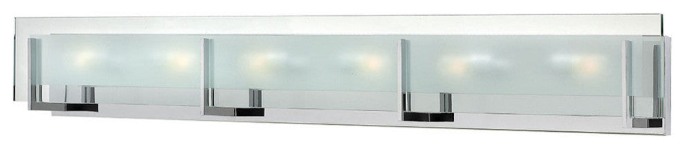 Hinkley Latitude Extra Large Six Light Vanity, Chrome