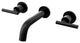 Novatto NBF-W04 Kennedy Two Handle Wall Mount Bathroom Faucet Series, Matte Black