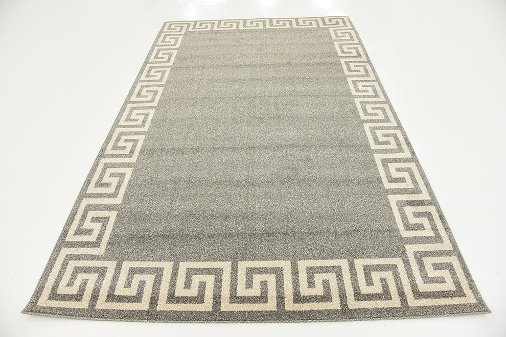 Unique Loom Gray Athens Modern 5' 0 x 8' 0 Area Rug