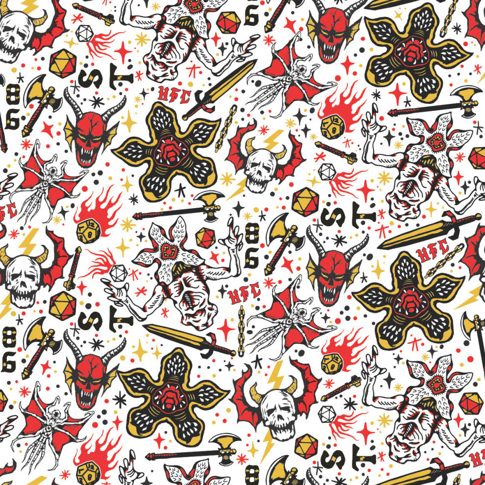 Stranger Things Hellfire Club Peel And Stick Wallpaper, Red