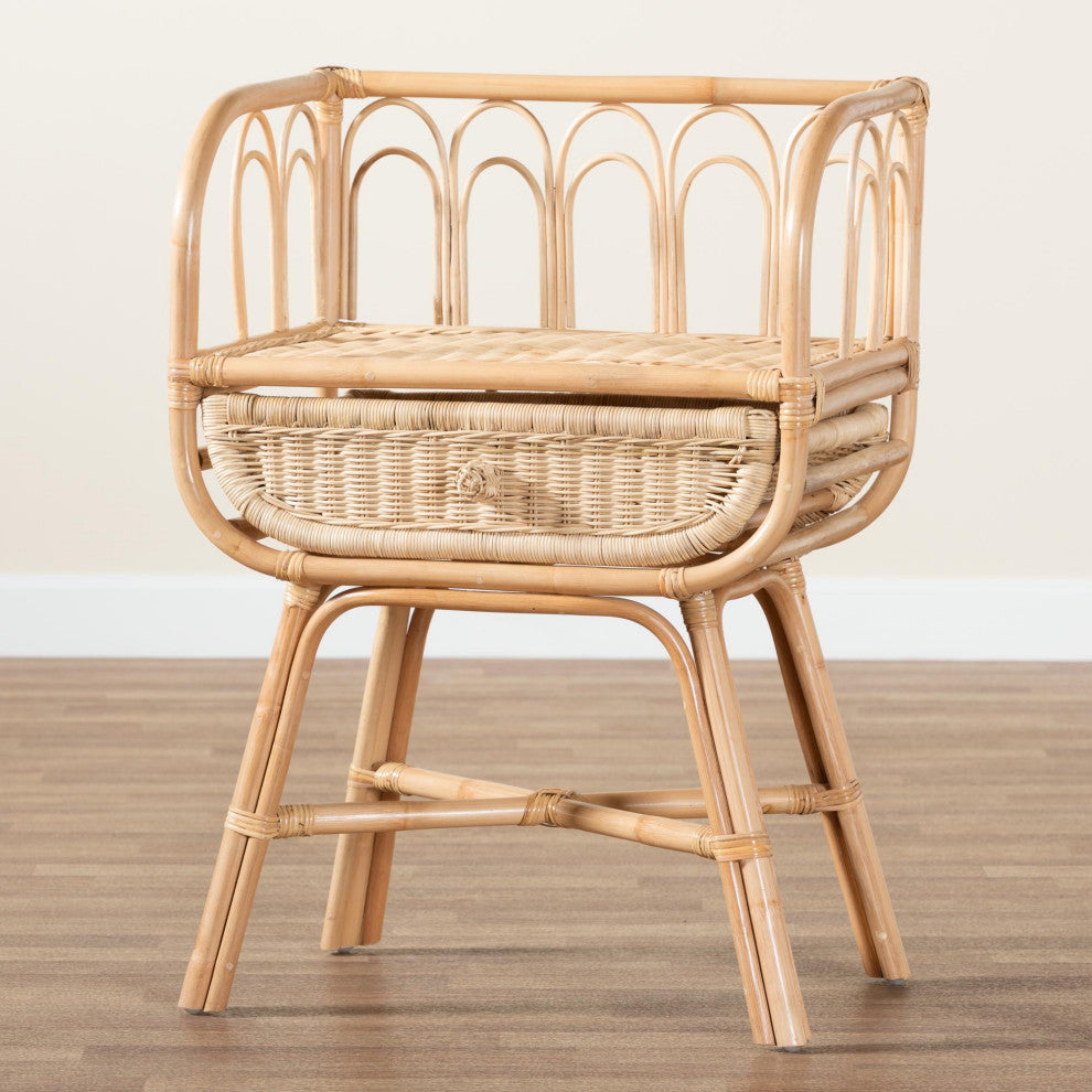 Leona Rattan Nightstand