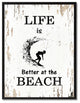 Life Is Better At The Beach Inspirational, Canvas, Picture Frame, 13"X17"